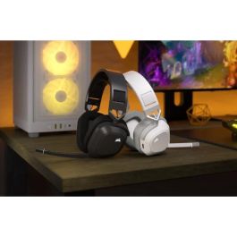Corsair HS80 MAX Wireless Auriculares Gaming Blancos con Bluetooth y Dolby Atmos para PC y Mac