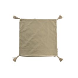 DKD Home Decor Funda Cojín de Poliéster Multicolor con Flecos y Cremallera 50x50 cm