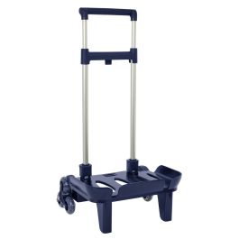 Safta Carro Portamochilas Escolar Plegable Triple Rueda Trolley para Niños Azul Marino - Medidas: 32x88x23,5 cm Safta Carro Portamochilas Escolar Plegable Triple Rueda Trolley para Niños Azul Marino - Medidas: 32x88x23,5 cm