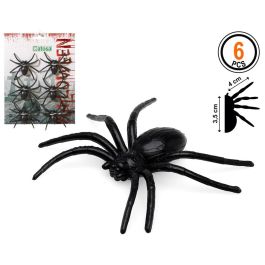 Arañas Plásticas Negras para Halloween y Decoración - Pack de 6 Piezas de 4 cm Precio: 0.95000004. SKU: B1HD6ZDXD3