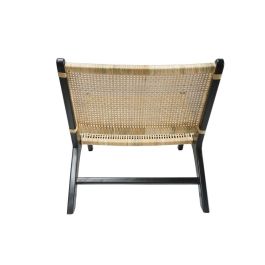 Sillón DKD Home Decor Negro Natural Madera Teca 65 x 78 x 68 cm