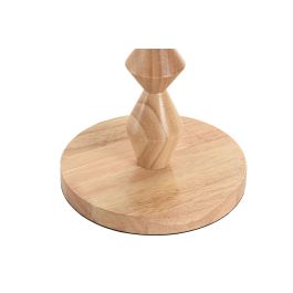 DKD Home Decor Lámpara de Sobremesa Urban Geométrica E27 50W Hevea Lino Marrón Crudo 40x72x40 cm (Pack 2 Unidades)