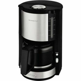 KRUPS KM321010 Pro Aroma Plus Cafetera de filtro eléctrica, 1,25 L o 15 tazas, Cafetera, Negro y acero inoxidable