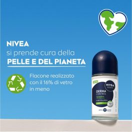 Nivea DERMA CONTROL SENSITIVE Desodorante Roll-On 72h Protección Antitranspirante con Hialurónico y Vitamina E 50 ml
