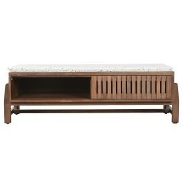 DKD Home Decor Mesa de Centro Oriental Moderna de Terrazo y Madera de Acacia para Salón - Colección Terrazo 127x67x47 cm DKD Home Decor Mesa de Centro Oriental Moderna de Terrazo y Madera de Acacia para Salón - Colección Terrazo 127x67x47 cm