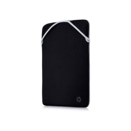 HP Funda Protectora Reversible para Portátil de 15.6 pulgadas, Fabricada en Neopreno Duradero Color Plata, Antigolpes y Arañazos
