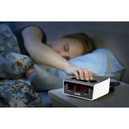 Elbe CR-932 Radio Despertador Digital AM/FM con Pantalla LED 6'' y Memoria 20 Emisoras