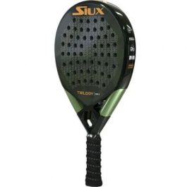 Siux Pala de Pádel Trilogy Pro 5 2025 (Patty Llaguno) Negra y Verde - Control Máximo, Forma Redonda, Acabado Brillo 3D, 40K