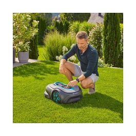 Gardena Robot Cortacésped smart SILENO pro 600 m², Sistema LONA, Corte 16 cm, Altura 2.5-4.5 cm, Batería