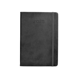 Agenda Encuadernada Liderpapel Mykonos A5 2025 Dia Pagina Color Negro Papel 70 gr