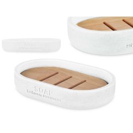 Jabonera de Resina y Bambú Blanco Berilo 12.5x2.5x8.5 cm (6 Unidades) Precio: 17.69000035. SKU: B13ZRD5R6S