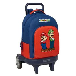 Safta Mochila Grande con Ruedas Super Mario "Mamma Mia" Compacta Evolutiva Extensible 33x45x22cm