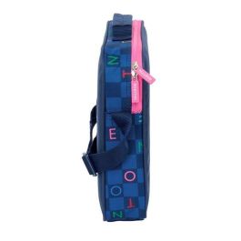 Safta Cartera Damero para Escolar, Bandolera Ajustable, 380x60x280 mm