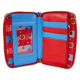 Loungefly Cartera Sonic the Hedgehog de Piel Vegana con Cremallera y Detalles Impresos 15x10cm