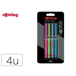 Rotring Fineliner Rotulador Punta Metálica 0.4 mm Pack 4 Colores Surtidos Precio: 5.50000055. SKU: B124NREQMT