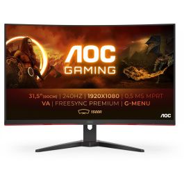 AOC C32G2ZE/BK Monitor Gaming Curvo 31.5" 1920x1080 Full HD 240Hz 1ms VA Panel 16:9 Conexiones HDMI y DisplayPort Precio: 208.68999954. SKU: S7733463
