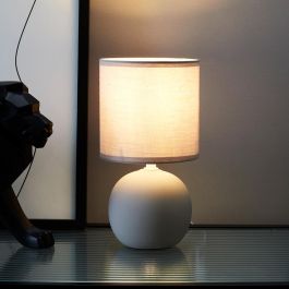 Home Deco Factory Lámpara de Mesa Cerámica Gris Colección Natural