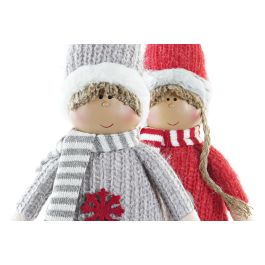 DKD Home Decor Figura Navidad Tradicional Blanco Poliéster 9 x 79 x 17 cm (2 Unidades)