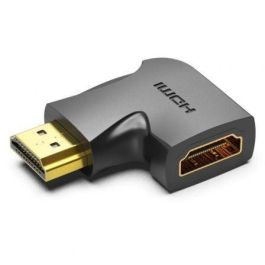 Vention AIQB0-2 Adaptador HDMI 4K 270º Plano Vertical Macho a Hembra 4K@60Hz Contactos Dorados para TV Monitores Pack 2 unidades