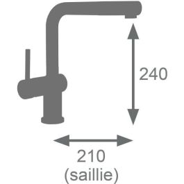 Edouard Rousseau AAAQX09912 Grifo Mezclador de Lavabo SQUARE con Ducha Extraíble Cromo