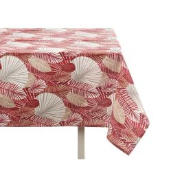 Kinvara Mantel de Loneta Antimanchas 140x180 cm Hojas Granate - 70% Algodón 30% Poliéster (10 Unidades)