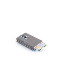 Blue Square, Tarjetero de cuero, Sistema deslizante cuadrado compacto para billetes, PP4891B2R-GR6, Gris, Para hombres Precio: 61.49999966. SKU: B1D9464LPF