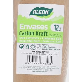 Set de 12 Envases Kraft 9x6x13.5 cm Algon (24 Unidades) Set de 12 Envases Kraft 9x6x13.5 cm Algon (24 Unidades)