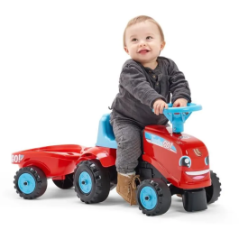 FALK Tractor Go! Con trailer para niños de 1 año
