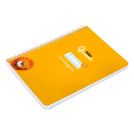 Liderpapel Cuaderno espiral Pautaguía A5 tapa blanda 40 hojas cuadro pautado 3mm color amarillo