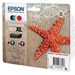 Epson C13T03A640 Multipack 603XL Tinta 4 Colores: Negro 8.9ml, Cian, Magenta, Amarillo 4ml Alto Rendimiento Original