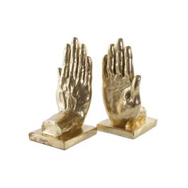 Sujetalibros Moderno DKD Home Decor Dorado 10 x 22 x 24 cm Set de 2 Sujetalibros Moderno DKD Home Decor Dorado 10 x 22 x 24 cm Set de 2
