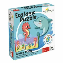 GEOMAG GEO7640179640404 Mini Rompecabezas Educativo Ecológico: Ahorro y Conservación del Agua. Un Juego Didáctico.