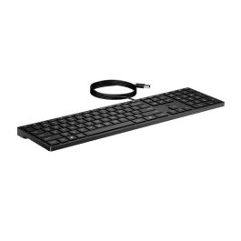 HP 320K Teclado USB con Cable Cómodo y Fiable - Diseño Alemán (DE) para Productividad en Escritorio