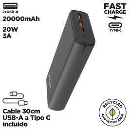 Powerbank Muvit for Change DP200G-R-PD Negro 20 W