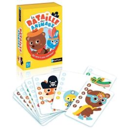 Nathan Juego de Cartas de Batalla La Batalla de los Animales Divertidos para 2 a 4 Jugadores Nathan Juego de Cartas de Batalla La Batalla de los Animales Divertidos para 2 a 4 Jugadores