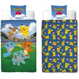 Pokemon AAARQ16155 - Juego de Cama Reversible Pikachu y sus Amigos - Microfibra - 140x200 cm + Funda 63x63 cm Precio: 38.95232. SKU: B1AWD6ZV28