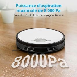 Medion X50 SW Robot Aspirador con Estación de Drenaje, Navegación Láser, 8000 Pa, Zonas NO GO & GO, MED4061275199802