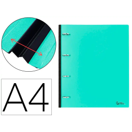 Liderpapel Carpeta 4 Anillas Redondas 25 mm Polipropileno DIN A4 Ultra Compacta Lomo Extensible 4 cm Verde Menta Precio: 3.8236. SKU: B1KMJNBS7B