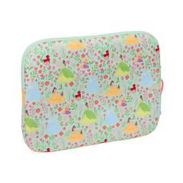 Funda para Portátil Disney Princess Bloom Verde Rosa 15,6'' 39,5 x 27,5 x 3,5 cm