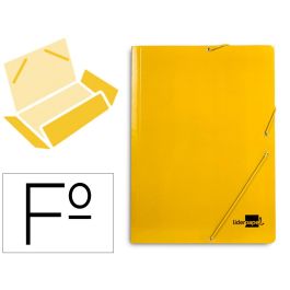 Carpeta Liderpapel Gomas Folio 3 Solapas Carton Plastificado Color Amarillo Precio: 1.9239006049999998. SKU: B147XHQLAJ