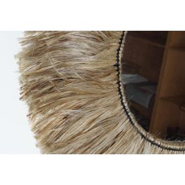 DKD Home Decor Espejo Balines Natural Yute Cristal 64 x 64 x 3 cm