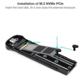 TooQ TQE-2201B Caja Externa para SSD M.2 NVMe PCIe, USB-C 3.2 Gen 2 (10Gbps) con Apertura Fácil sin Tornillos, Aluminio, Negro TooQ TQE-2201B Caja Externa para SSD M.2 NVMe PCIe, USB-C 3.2 Gen 2 (10Gbps) con Apertura Fácil sin Tornillos, Aluminio, Negro