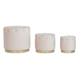 Reposapies DKD Home Decor Rosa Dorado 60 x 45 x 60 cm Set de 3 Precio: 127.50000021. SKU: B1DEFPMQR2