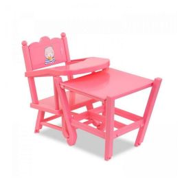 Corolle - Silla rosa alta - Accesorio de comidas - para Poupon 36 y 42 cm - 3 años