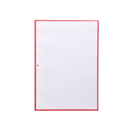 Antartik Recambio A4 80 Hojas 90gr Cuadro 5mm 4 Taladros Banda Marco Color Frambuesa