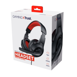 Trust Auriculares Gaming Headset C- Microfono Diadema Ajustable Jack 3.5.Mm Rojo-Negro