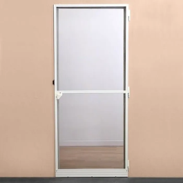 Pantalla de Puerta con Bisagras H220 cm x L100 cm Aluminio Blanco