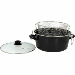 THEKITCHENETTE 3645580 Freidora con tapa de cristal negro, 26cm, acero esmaltado, para inducción y todas las fuentes de calor, con canasta Precio: 29.88999959. SKU: B1EGBRFYM8
