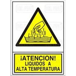 DUVER Señal 360 Adhesiva de Seguridad: Atención! Líquidos a Alta Temperatura (Liq.Alt.Temp). Formato Industrial 148x105 mm Precio: 1.79000019. SKU: B13S57B7KQ