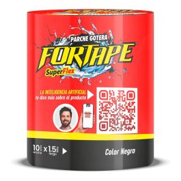 Fortape Cinta Parche Tapa Gotera PVC Negro 10 x 150 cm Flexible Adhesivo Caucho para Toldos Piscinas Tanques Precio: 10.50000006. SKU: B1DN9TKDQ5